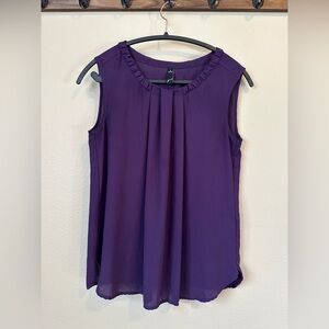 GNW Elegant Purple Sleeveless Top